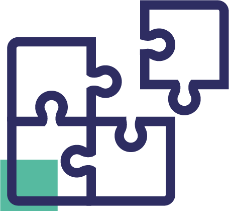 Pieces of a puzzle icon